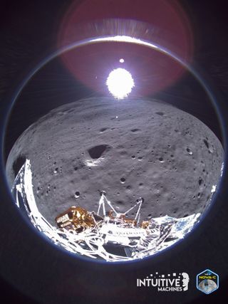 A full view of the lander's final photo before powering down.