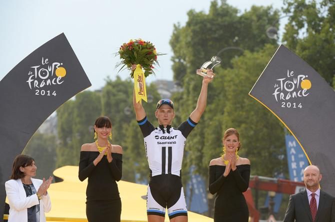 Stage winner Marcel Kittel on the podium