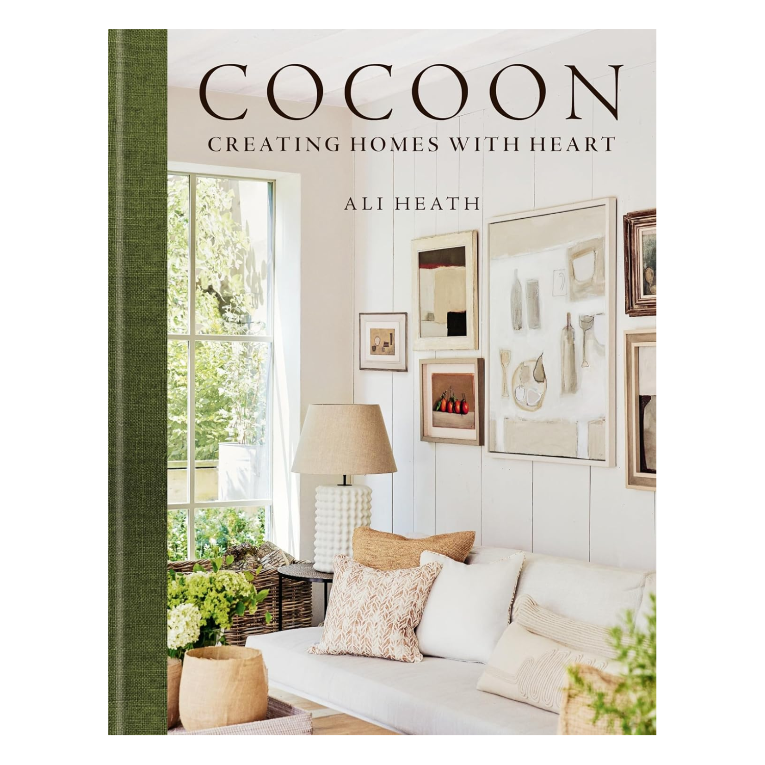 A hardcover book with a green spine, titled 'Cocoon' by Ali Heath