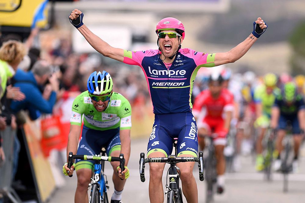 Davide Cimolai (Lampre-Merida) gets the stage 5 win