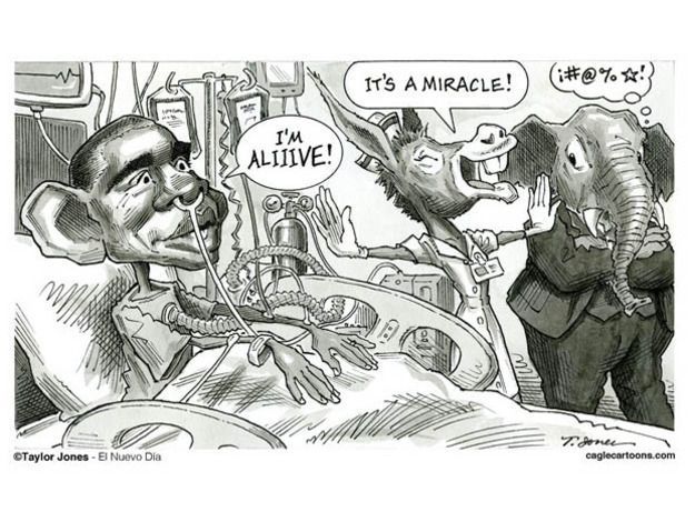 Obama cartoon ObamaCare