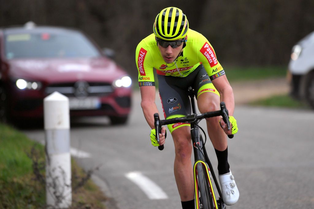 LA CALMETTE FRANCE FEBRUARY 04 Ludovic Robeet of Belgium and Team Bingoal WB during the 51st toile de Bessges Tour du Gard 2021 Stage 2 a 154km stage from SaintGenis to La Calmette Breakaway EDB2020 on February 04 2021 in La Calmette France Photo by Luc ClaessenGetty Images