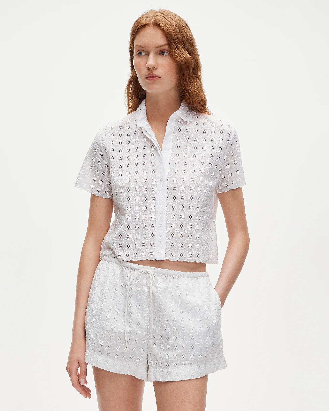 J.Crew, Cruise Eyelet Short in Cotton Poplin