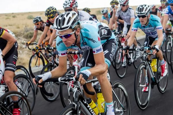 Martin Velits (Omega Pharma-Quickstep) looks after his leader Levi Leipheimer