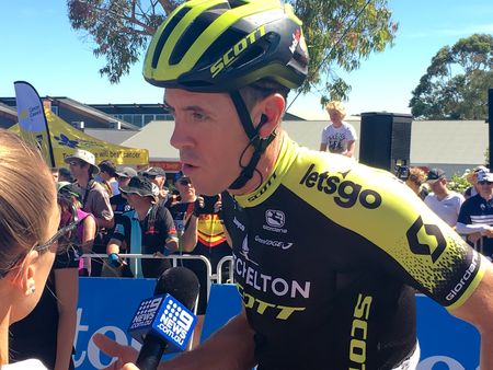 Mathew Hayman gets ready to start his final race