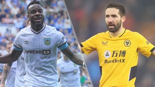 Maxwel Cornet of Burnley and Joao Moutinho of Wolves could both feature in the Burnley vs Wolves live stream