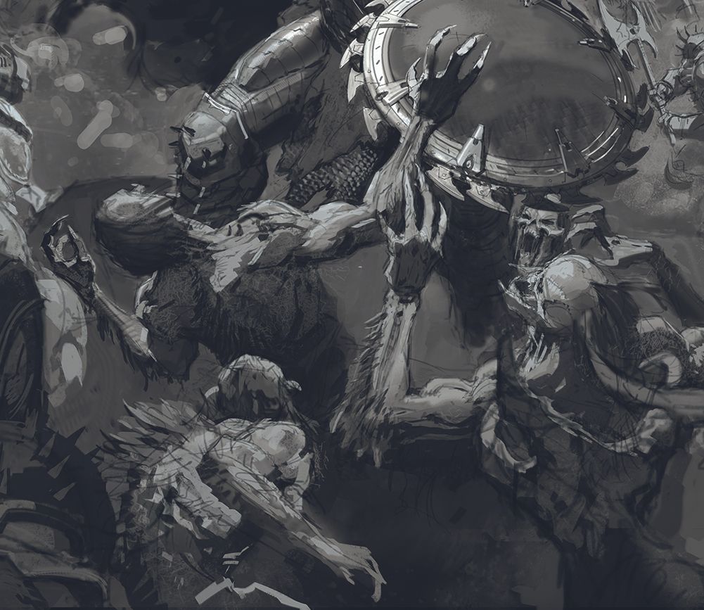 Doom the Dark Ages cover art tutorial