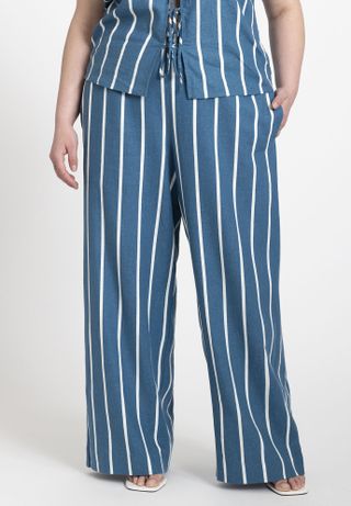 Eloquii, Striped Linen Pant