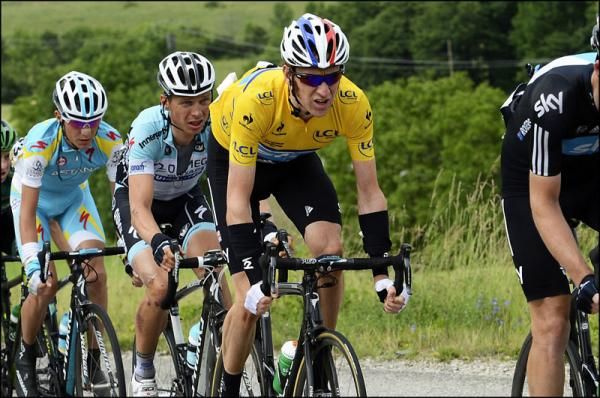 Bradley Wiggins (Team Sky) in yellow