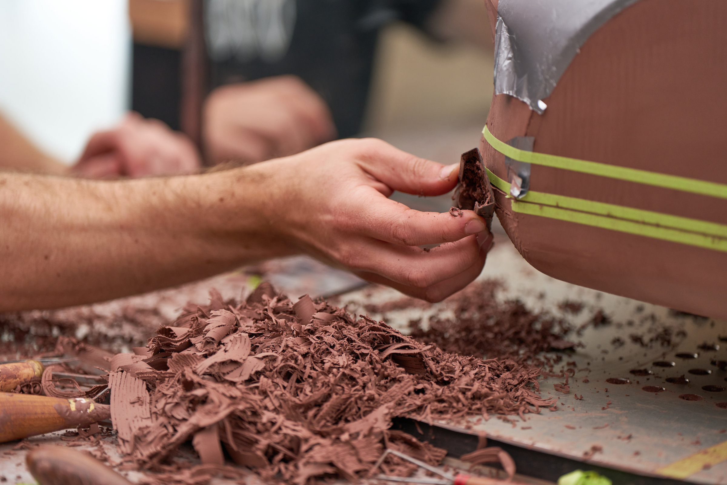 Designers working in clay at General Motors Design West