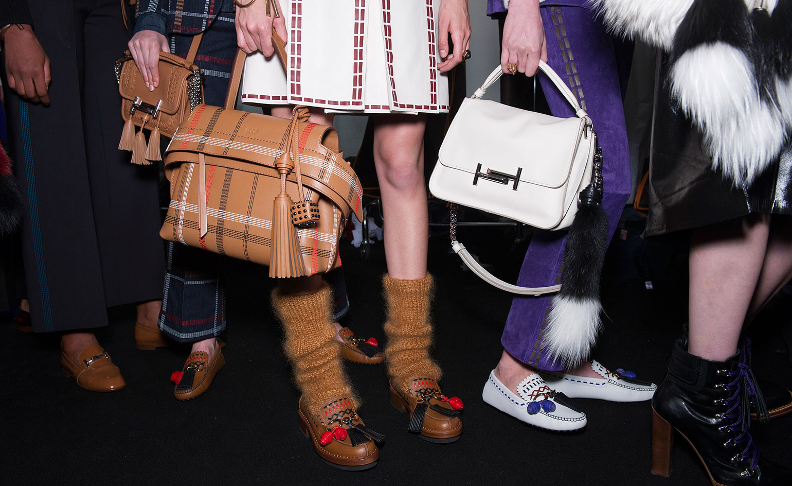 Models backstage at Tod’s A/W 2016