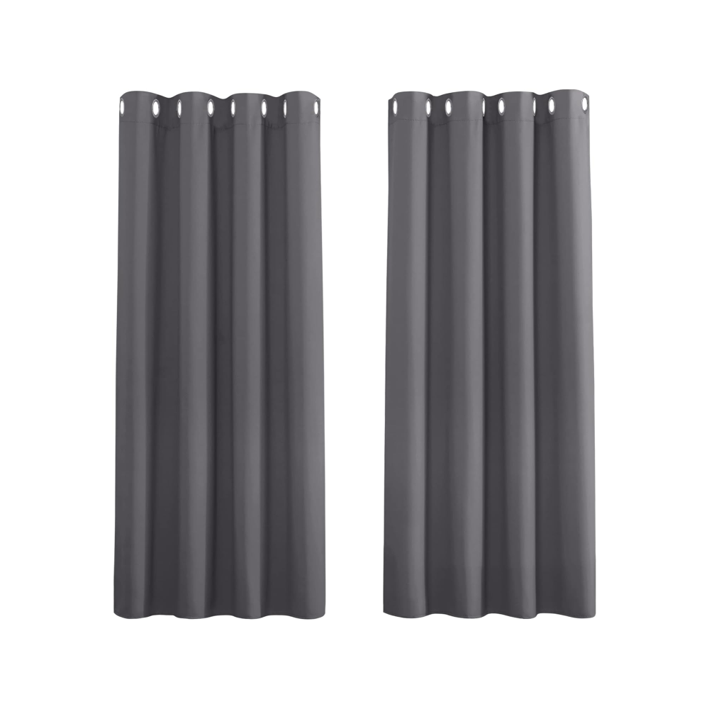 thermal curtains in grey