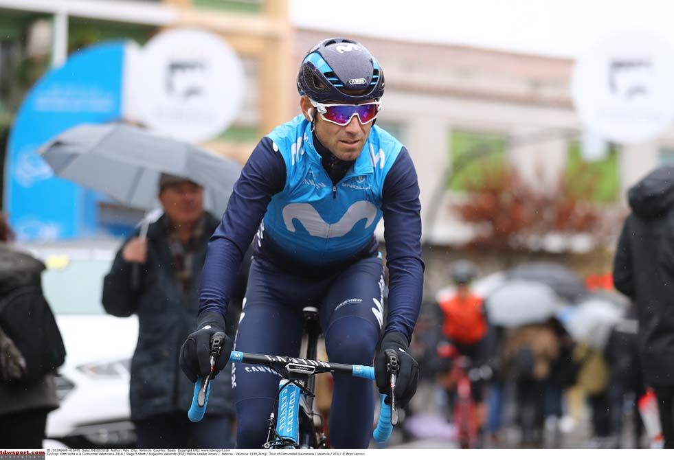 Alejandro Valverde (Movistar) before the start of stage 5 of the Volta a la Comunitat Valenciana