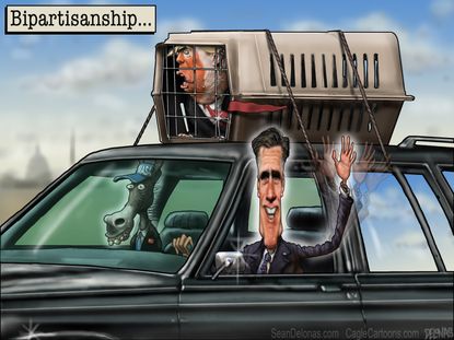 Political cartoon U.S. Trump Mitt Romney Washington Post Op-ed democrats