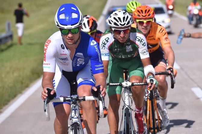 Kiel Reijnen (UnitedHealthcare) leads the breakaway on stage 3