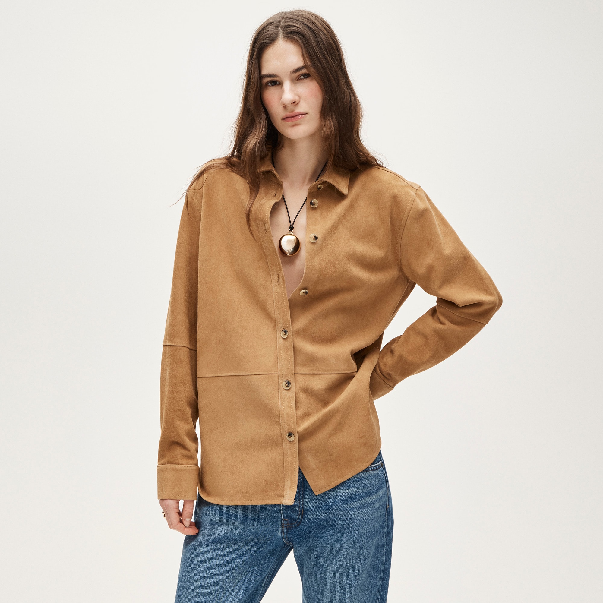 Oversized Suede Shirt