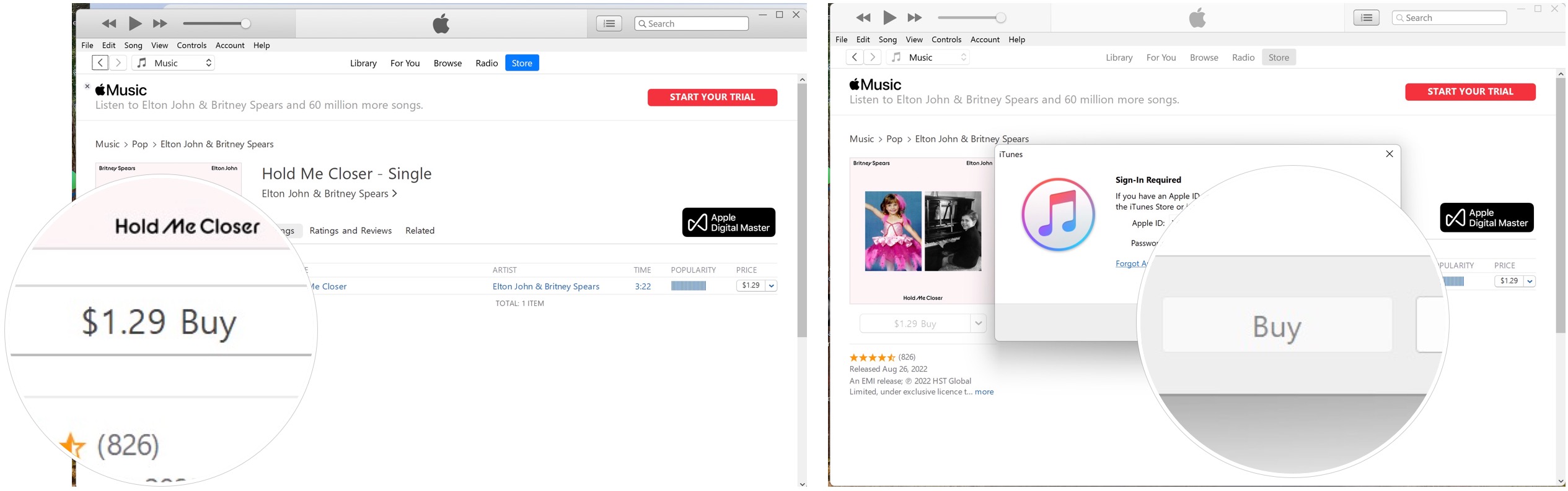 To buy content through iTunes, find the content in iTunes you wish to purchase.  Click the price button for the item. Log into your Apple ID.  Click Buy. Repeat these steps to purchase additional items.