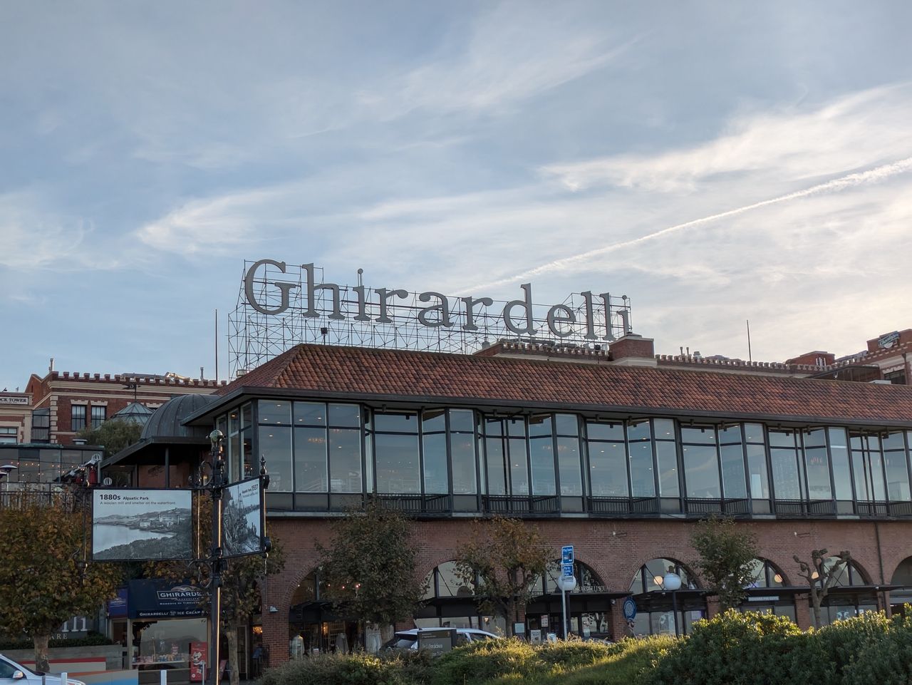 Ghiradelli Square at 2x zoom shot by Pixel 8a