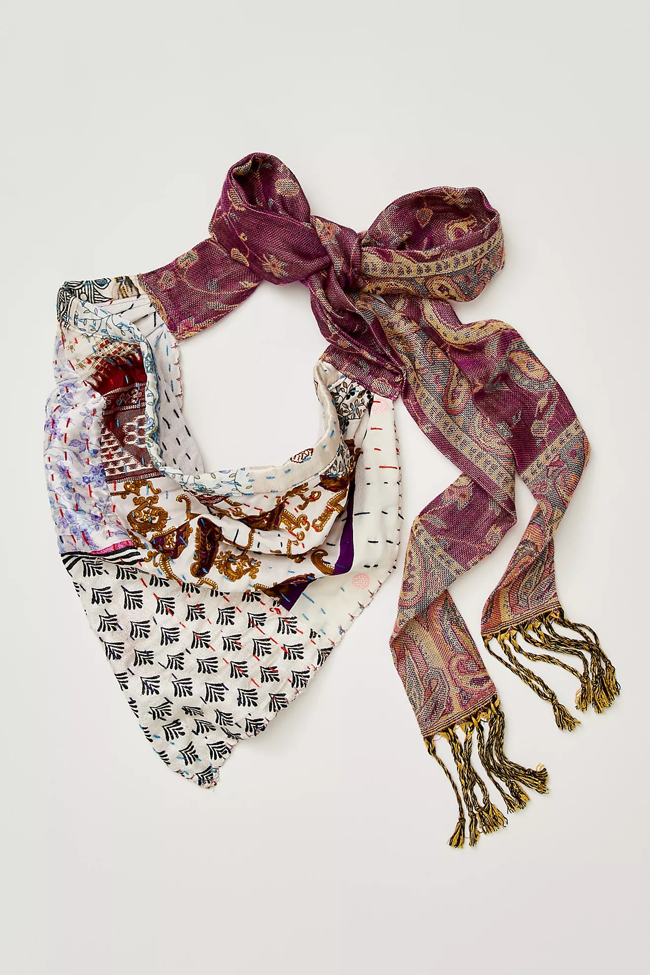 One of a Kind Kantha Hair Scarf
