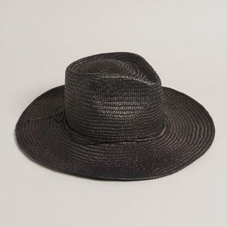 black raffia cowboy hat