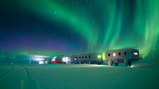 In the Antarctic summer of 2016 and 2017 the modular buildings of the Halley base were towed to a new location on the Brunt Ice Shelf so they wouldn't be cut off by the growing chasm.
