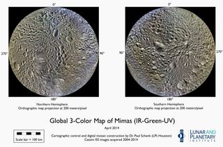 Mimas Polar Views