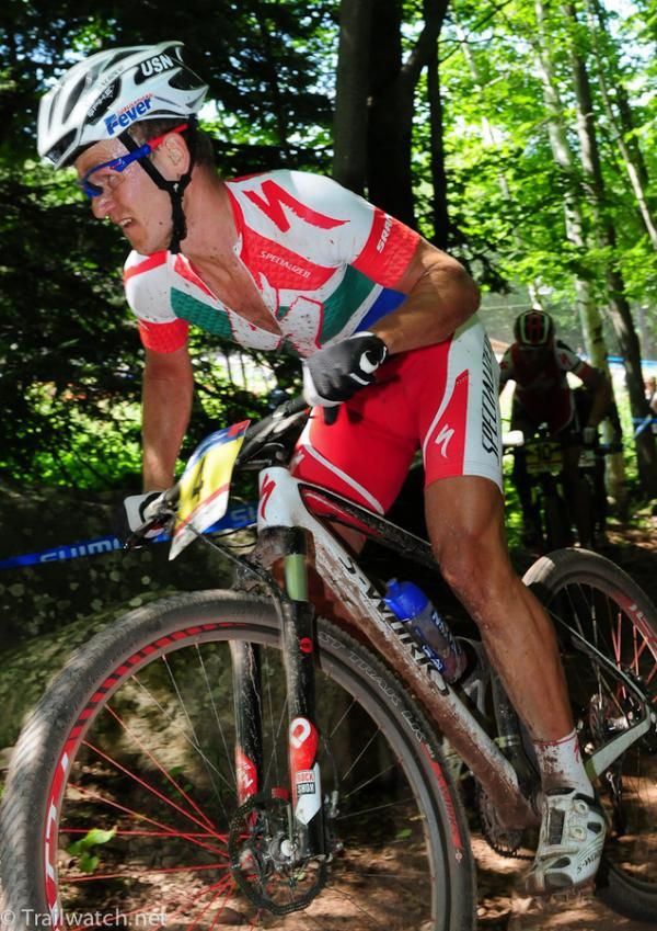 Burry Stander (Specialized) moved up several positions on lap three