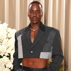 Ncuti Gatwa wears a crop grey blazer