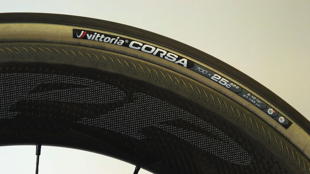 Black 700 x 25c Vittoria Corsa Control Bicycle Tyre