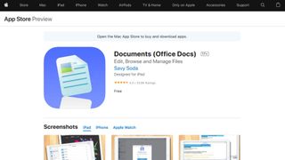 Appstore screenshot for Documents