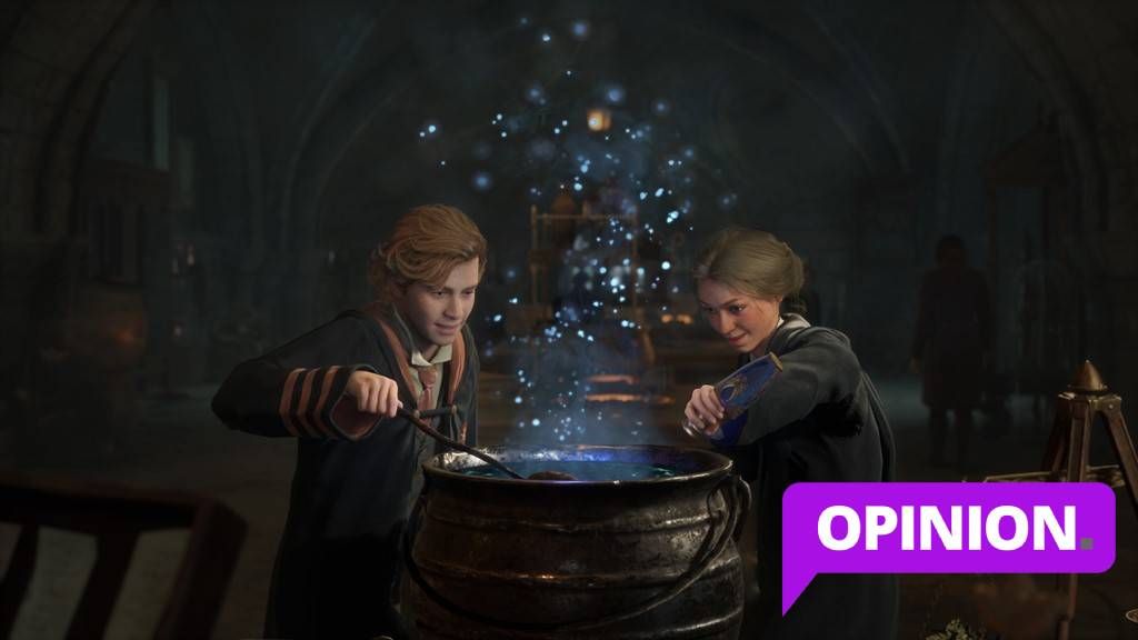 Hogwarts Legacy students crafting a potion