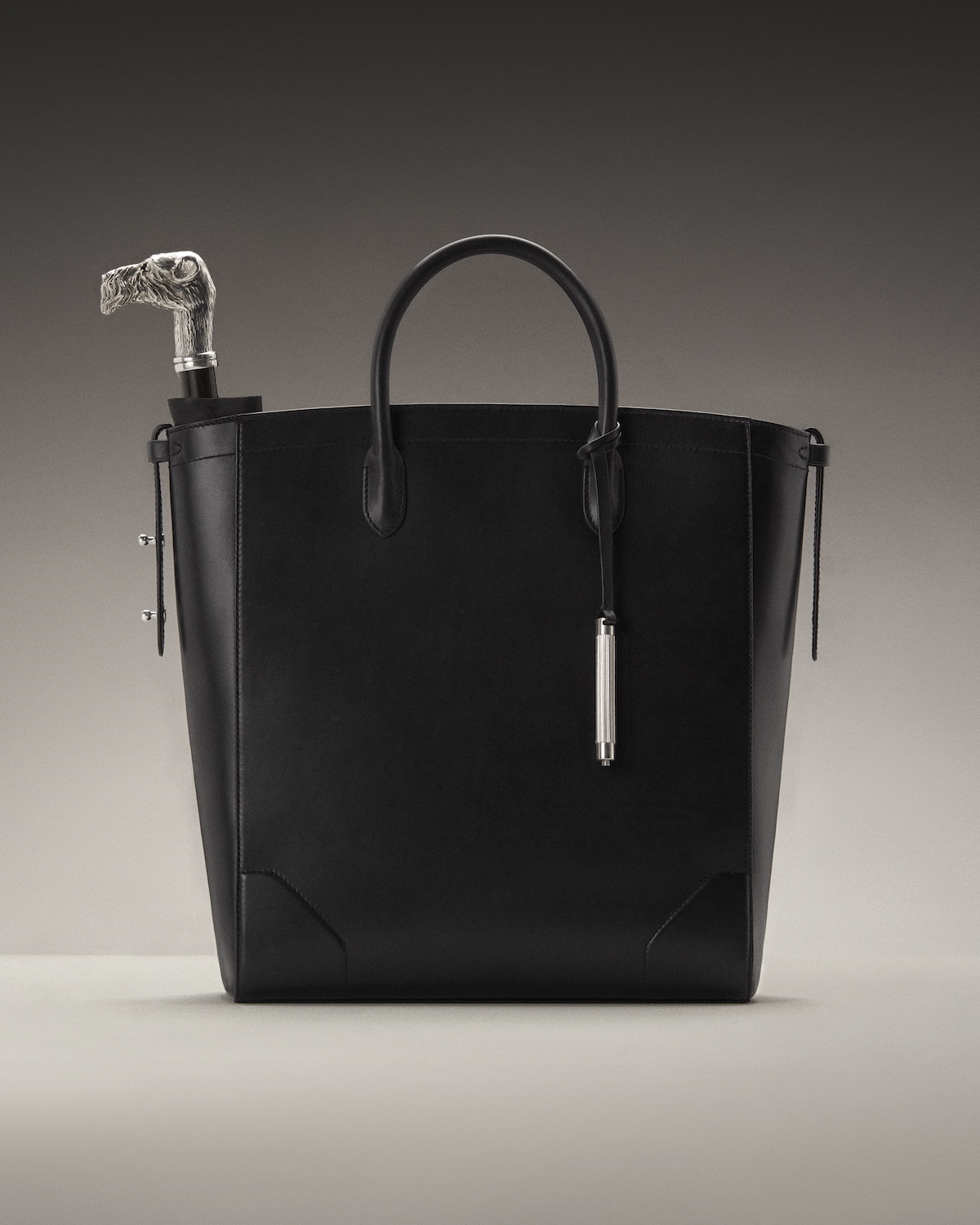 Century Tote 33 Patina Calf in Black by Dunhill