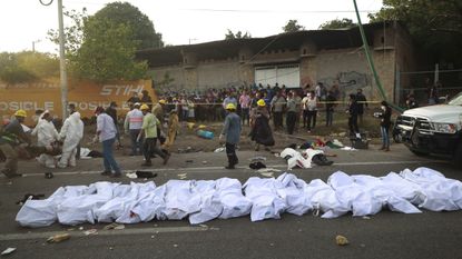 Victims of the deadly cargo truck crash in Chiapas state, Mexico.