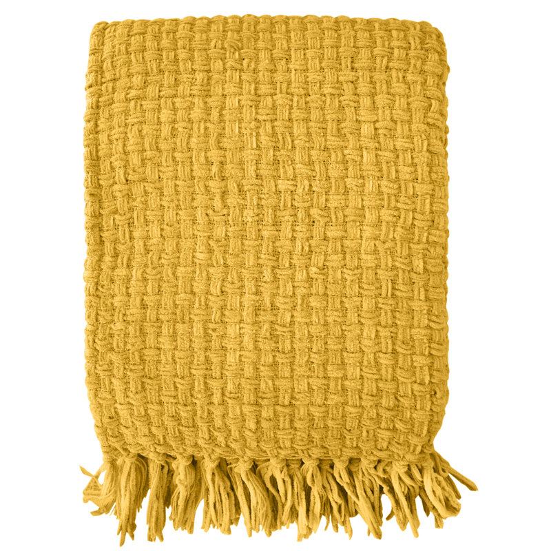 Fabstyles Chenille Chenille Basket Weave Throw & Reviews | Wayfair