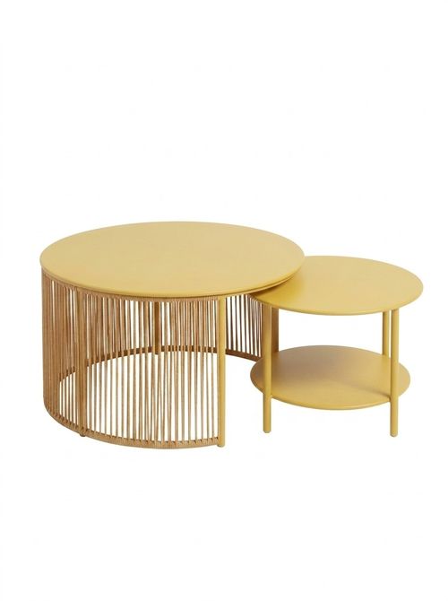 Ipanema Metal Garden Coffee Table - Yellow