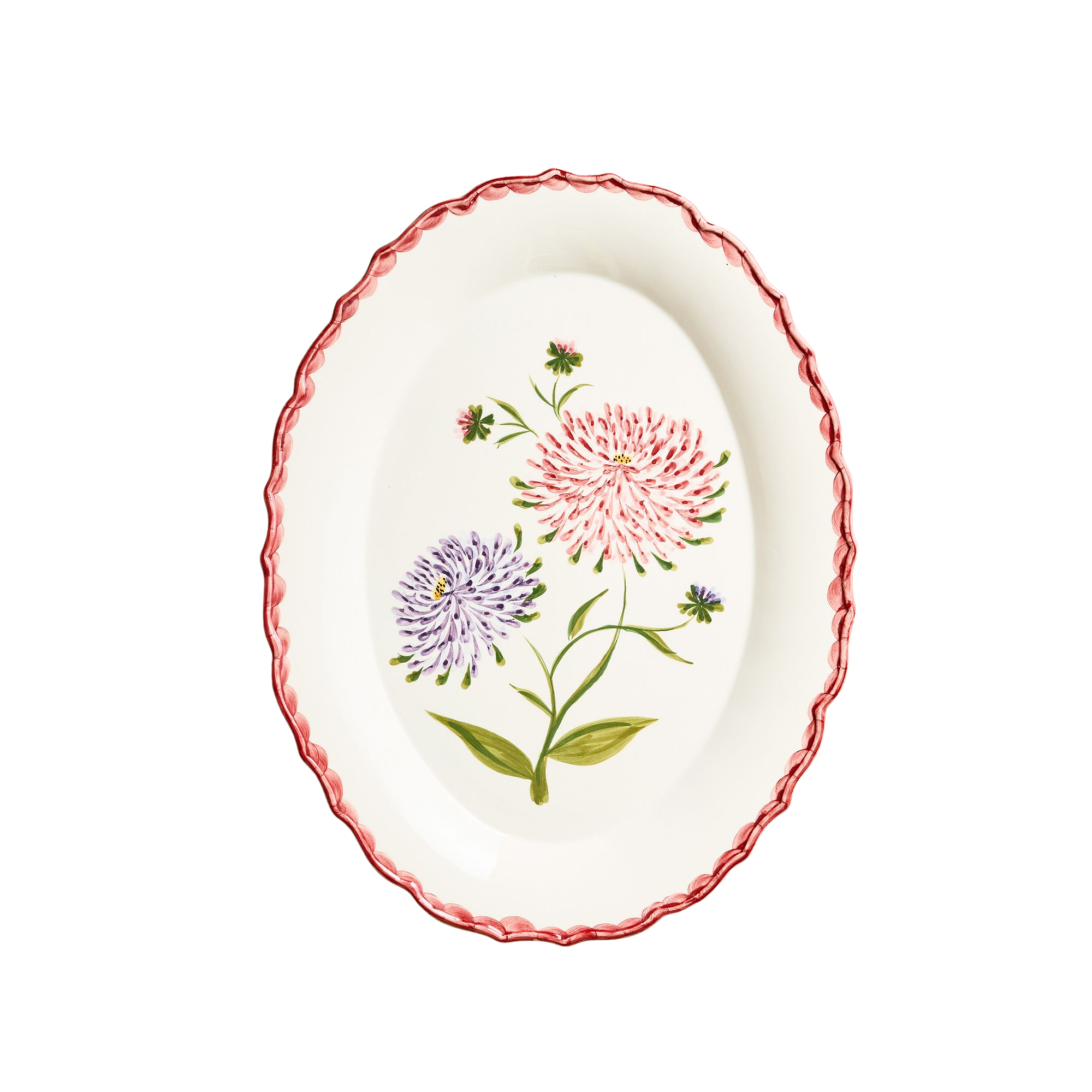 a floral platter