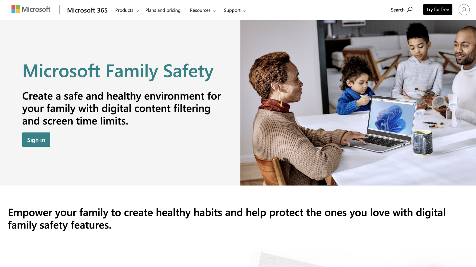 Segurança Familiar Microsoft