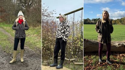 Caroline Parr and Kerrie Hughes wearing some of the best wellies 