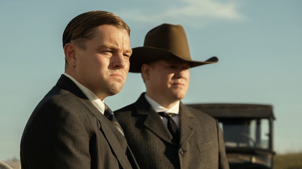 Leonardo DiCaprio and Jesse Plemons in “Killers of the Flower Moon&quot; on Apple TV Plus