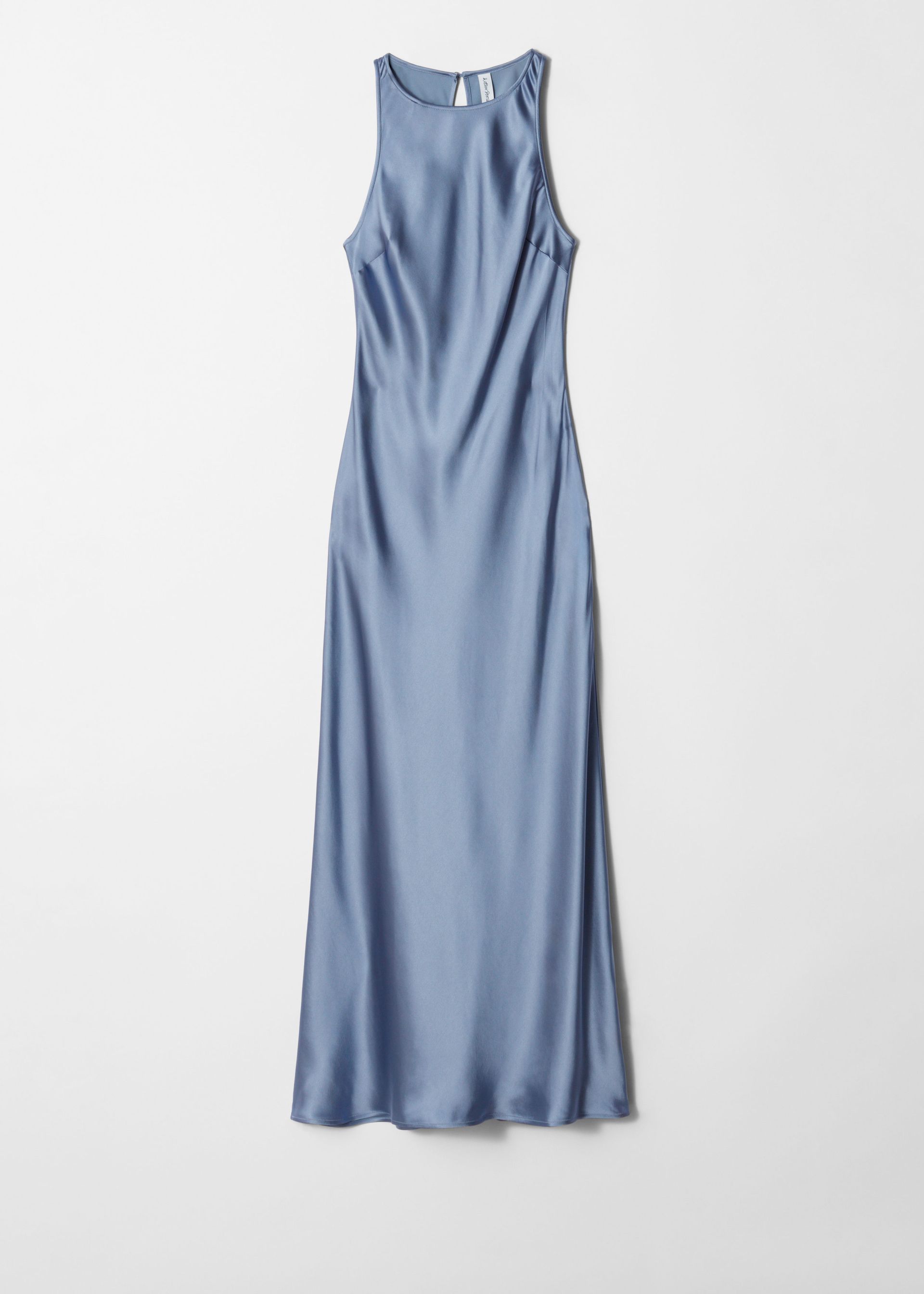 Sleeveless Satin Midi Dress