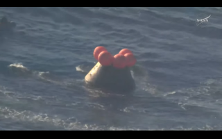Artemis 2 capsule after splashdown