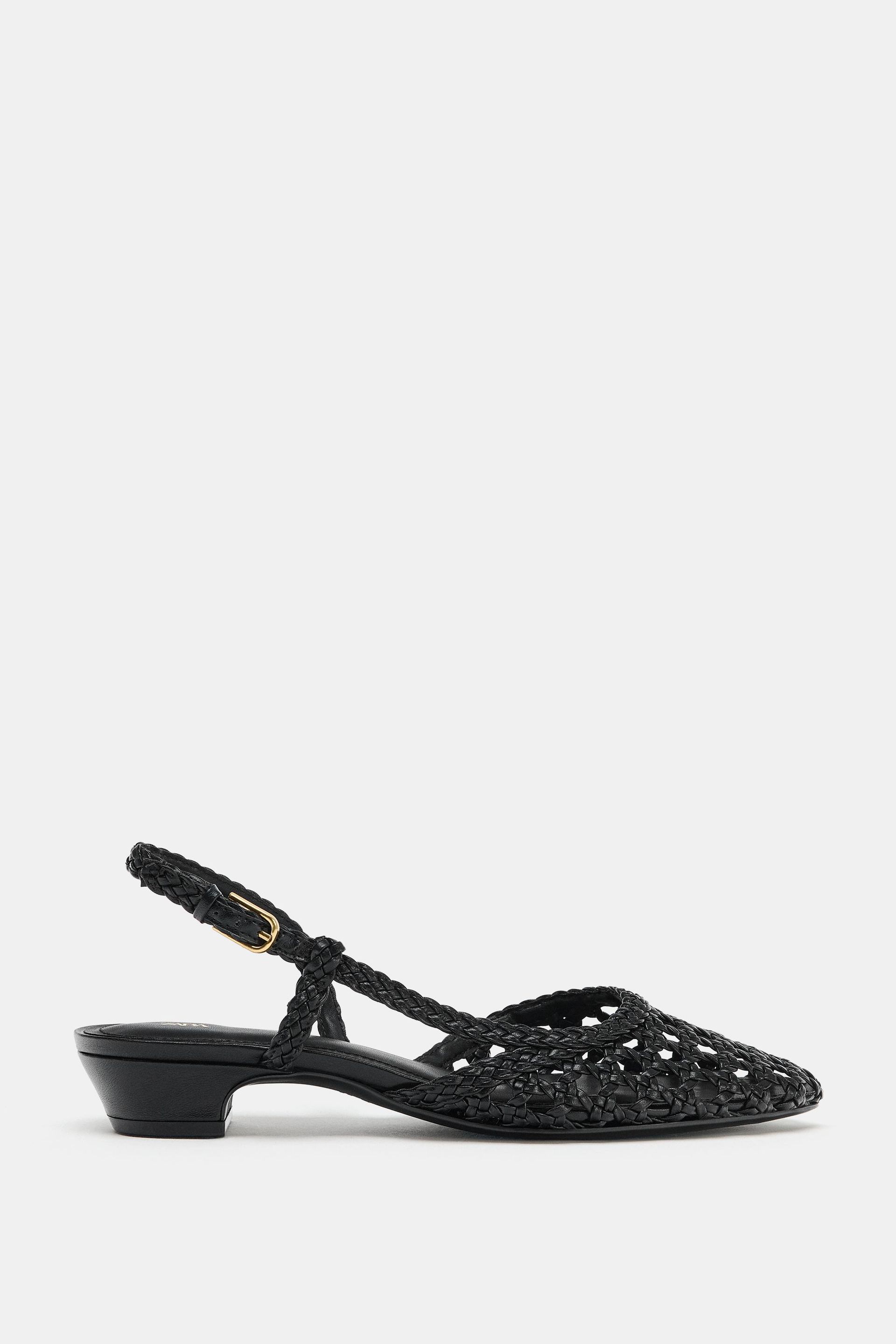 Woven Slingback Shoes