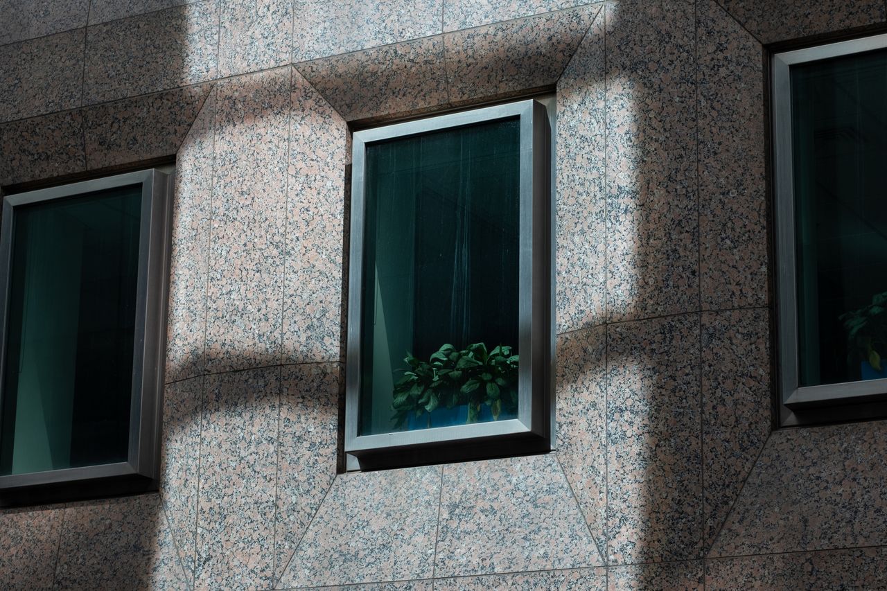 Sunlight hitting a building's window