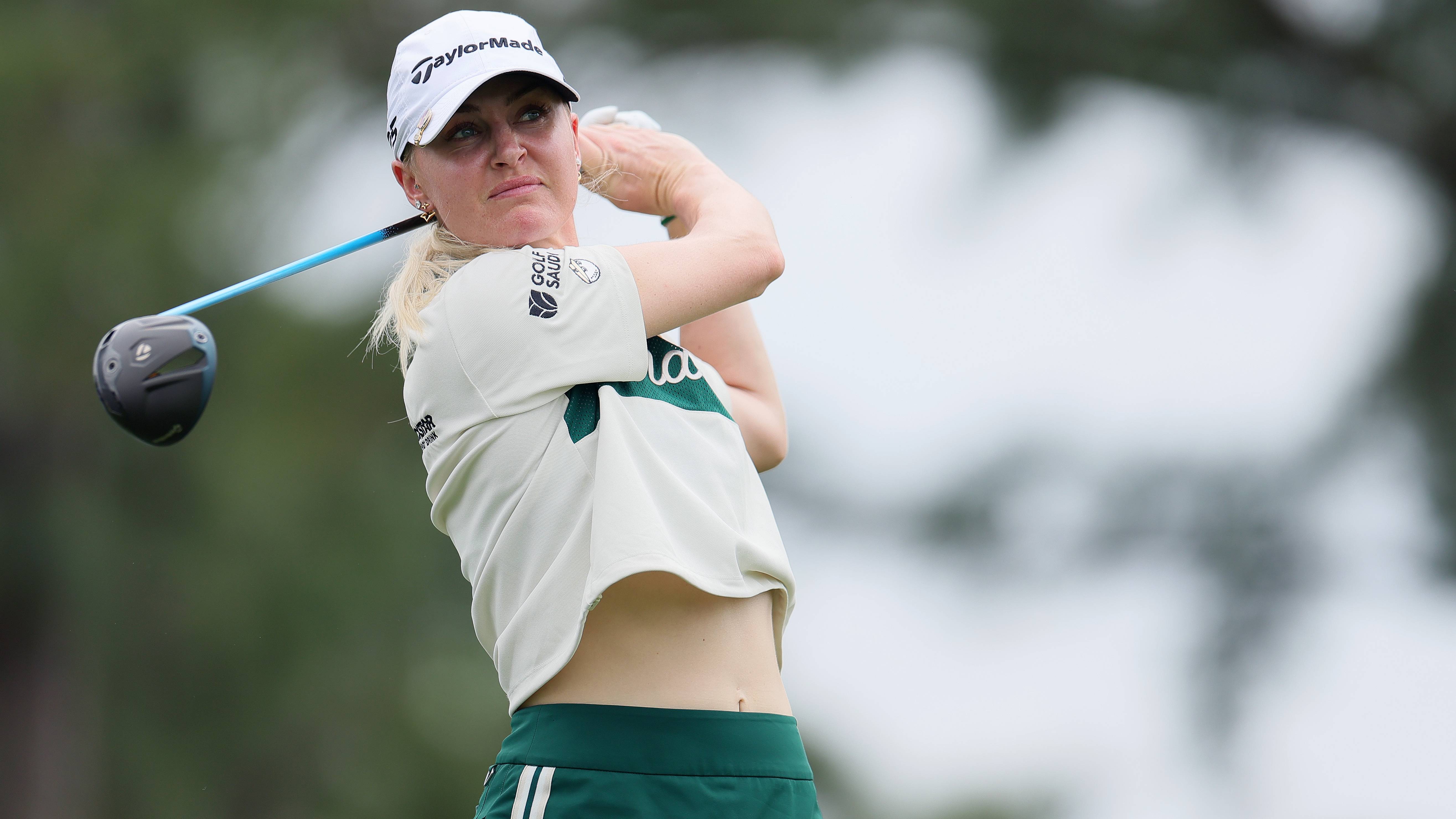 Charley Hull wore a cropped top at the Chevron Championship