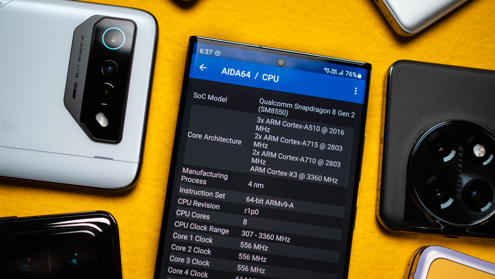 Apie „Samsung Galaxy S23 Ultra“ skyrių, kuriame pristatoma „Qualcomm“ aparatinė įranga