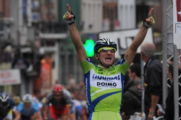 Race winner Elia Viviani (Liquigas-Doimo)