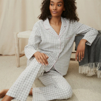 The White Company Stitch-Detail Cotton Gingham Pyjama Set,