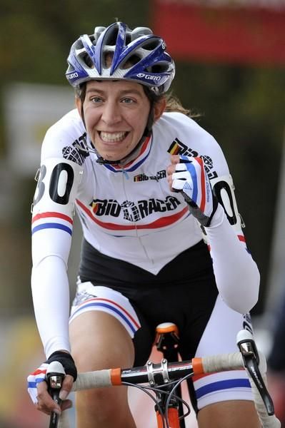 Helen Wyman (Great Britain) was happy with third.