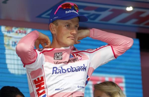 Pieter Weening (Rabobank) on the podium