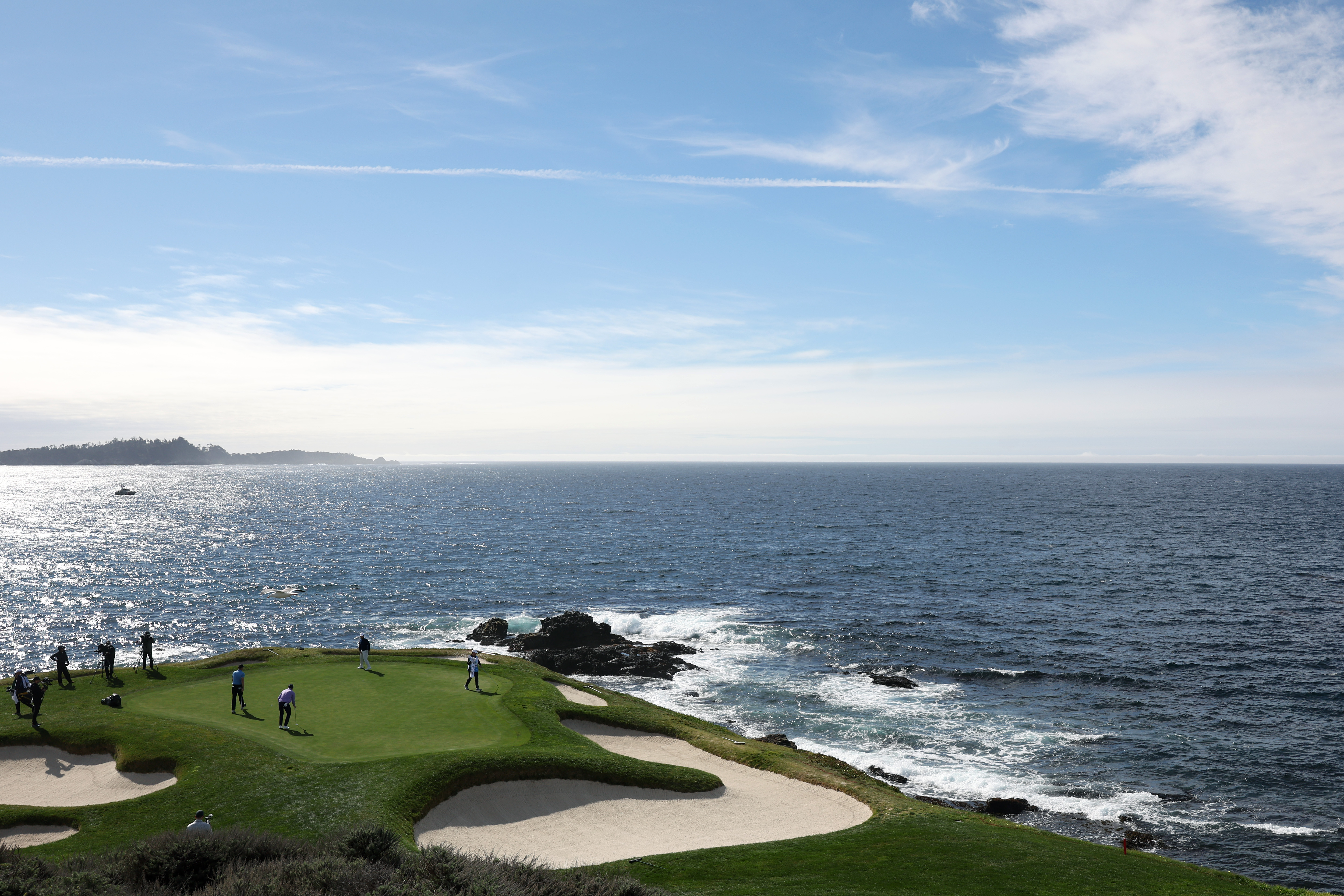 A general view of the seventh hole at Pebble Beach Golf Links